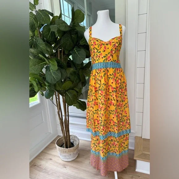 FARM Rio for Anthroplogie Anjou Maxi Dress, NWOT, Sz 6 - Picture 6 of 6